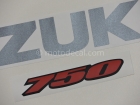 SUZUKI GSX-R 750 2009 WHITE SILVER DECAL KIT