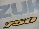 SUZUKI GSX-R 750 2009 BLACK GOLD DECAL KIT