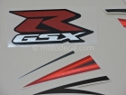 SUZUKI GSX-R 1000 2007 RED SILVER DECAL KIT