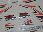 SUZUKI GSX-R 1000 2007 RED SILVER DECAL KIT