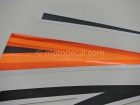 SUZUKI GSX-R 1000 2007 ORANGE BLACK DECAL KIT