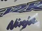 KAWASAKI ZX-12R 2002-2005 SILVER BLACK DECAL KIT