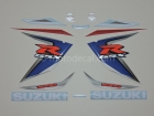 SUZUKI GSX-R 1000 2008 BLUE WHITE DECAL KIT