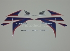 HONDA CBR 125R 2011 WHITE RED BLUE DECAL KIT
