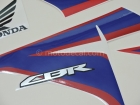 HONDA CBR 125R 2011 WHITE RED BLUE DECAL KIT