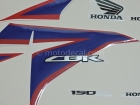 HONDA CBR 150R 2011 WHITE RED BLUE DECAL KIT