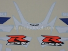 SUZUKI GSX-R 600 2001 BLUE WHITE DECAL KIT