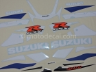 SUZUKI GSX-R 600 2001 BLUE WHITE DECAL KIT