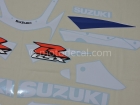 SUZUKI GSX-R 600 2001 BLUE WHITE DECAL KIT